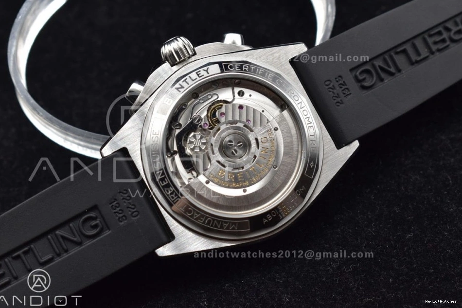 L-Silver BLS A 433 Navitimer 43mm Blk Best LE SS B01 Seasonal Version Chrono 1:1 0808